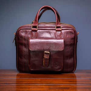 The Executive Range - Leather High End Gun Bag - Burgundy | Pearl Outdoors Off Body Carry Bag for Business Professionals